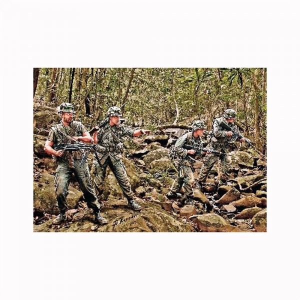 Figurines militaires : Patrouille dans la jungle US Army Infantry Vietnam 1968 - Masterbox-MB3595