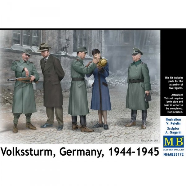 Figurines pour maquette : Volkssturm Germany 1944-1945 - Masterbox-MB35172