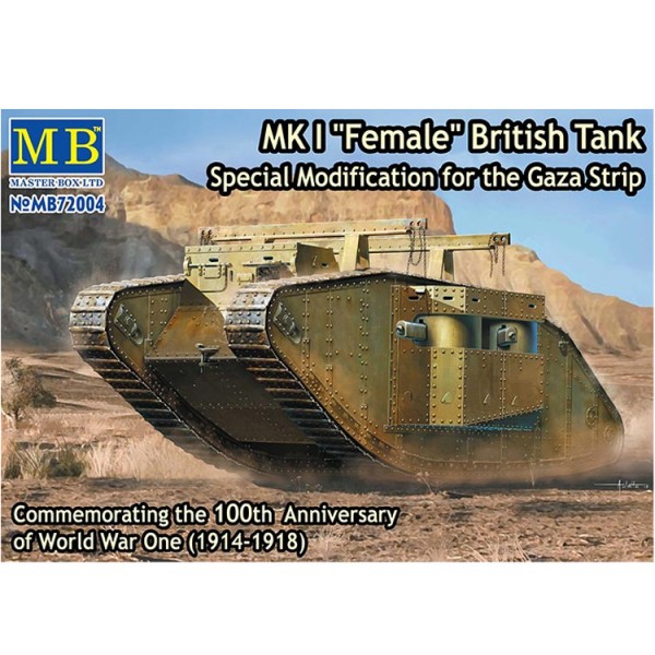 Maquette char britannique Mk. I Female : Bataille de Gaza Octobre 1917 - Masterbox-MB72004