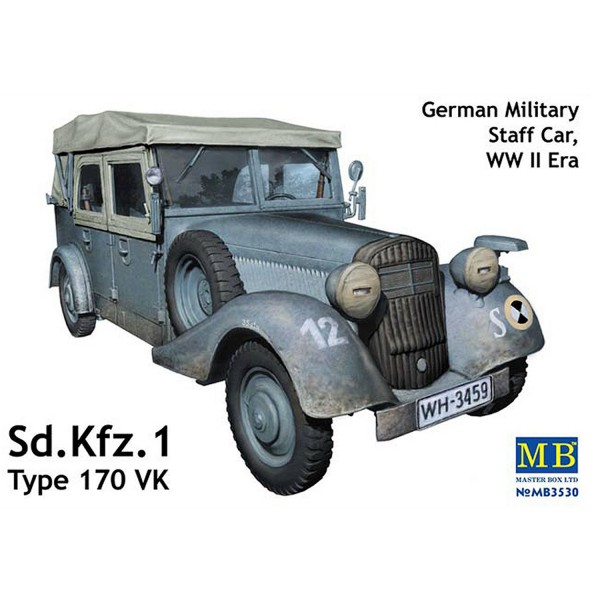 Maquette véhicule d'Etat-Major allemand : Sd.Kfz.1 Type 170 VK - Masterbox-MB3530