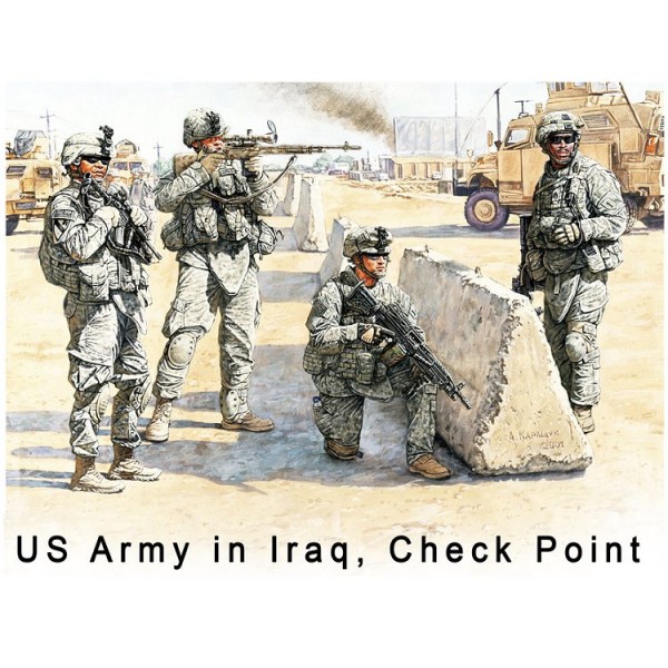 Figurines militaires : US check point : Irak 2010 - Masterbox-MB3591