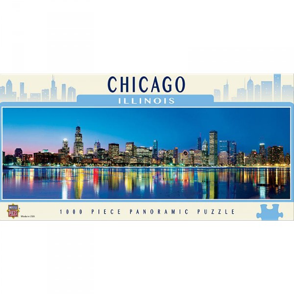 Puzzle 1000 pièces Panoramique : Chicago, Illinois - Master-Pieces-71594