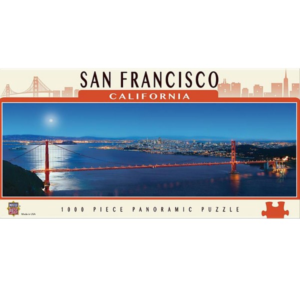 Puzzle 1000 pièces panoramique : San Francisco, Californie - Master-Pieces-71595
