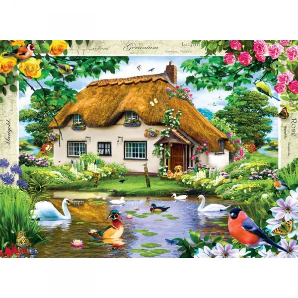 Puzzle 1000 pièces : Cottage du Cygne - Master-Pieces-71404