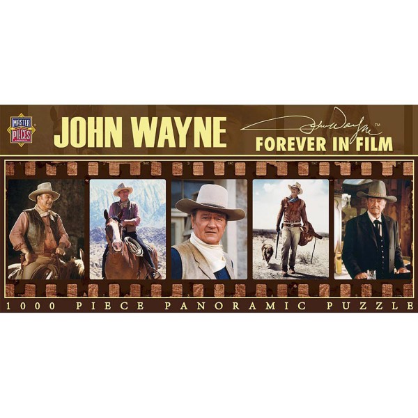 Puzzle 1000 pièces panoramique : John Wayne éternellement dans le film - Master-Pieces-71446