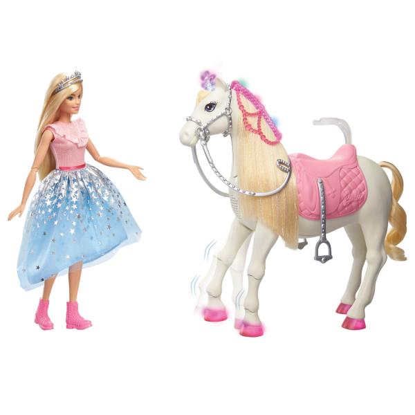 Poupée Barbie Princess Adventure : Barbie Princesse et son cheval merveilleux - Mattel-GML79