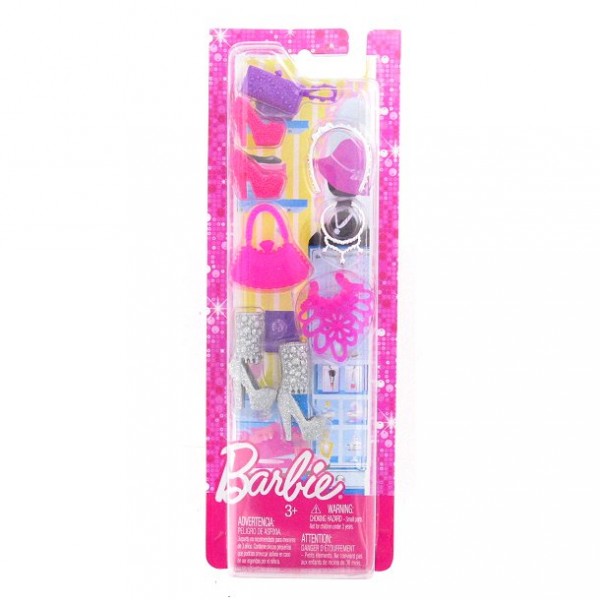 Barbie Chaussures et accessoires Fashionistas : Sacs à main rose et violet - Mattel-N4811-X7866