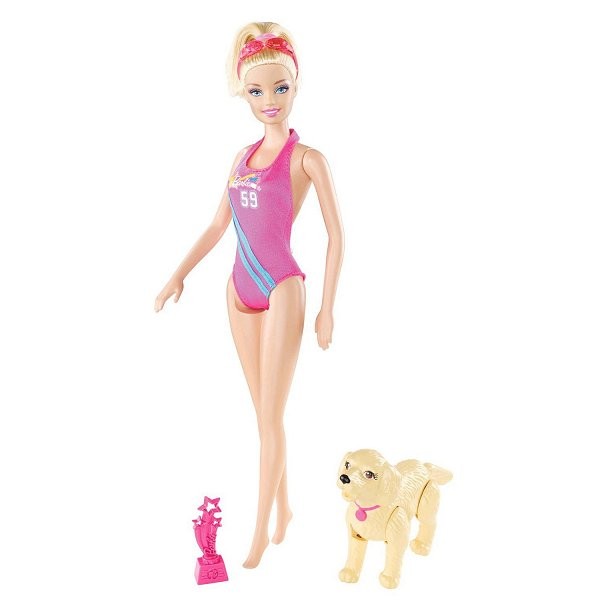 Barbie Métiers "I Can Be" : Barbie championne de natation - Mattel-W3759
