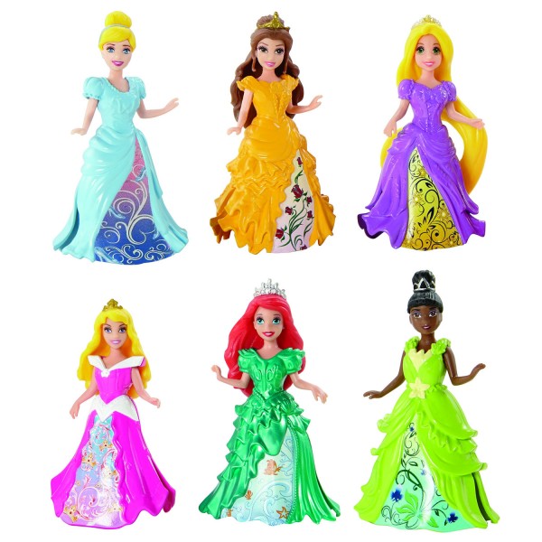 Coffret 6 figurines Magiclip : Princesses Disney - Mattel-CDR73