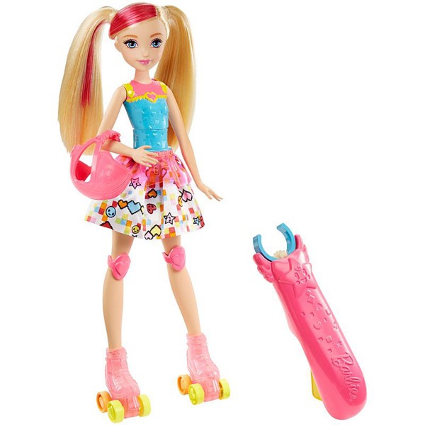 Poupée Barbie Héroïne de jeux video : Barbie Rollers lumineux - Mattel-DTW17