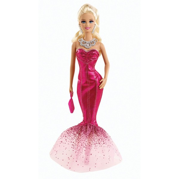 Poupée Barbie : Amies mode : Robe de soirée sirène - Mattel-BFW16-BFW19