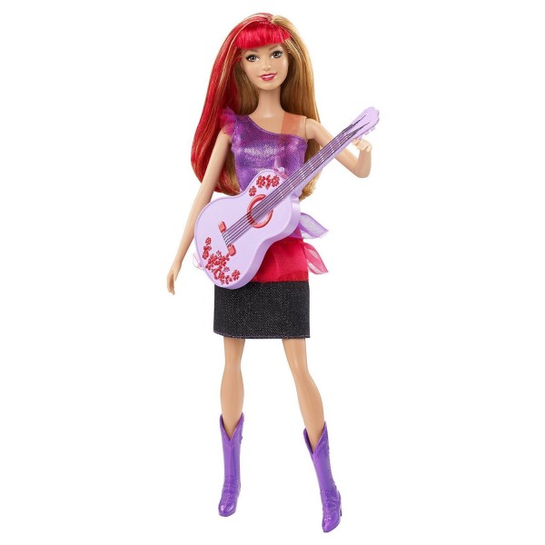 Poupée Barbie : Amies Rock et Royales : Ryana et guitare sèche - Mattel-CKB60-CKB63