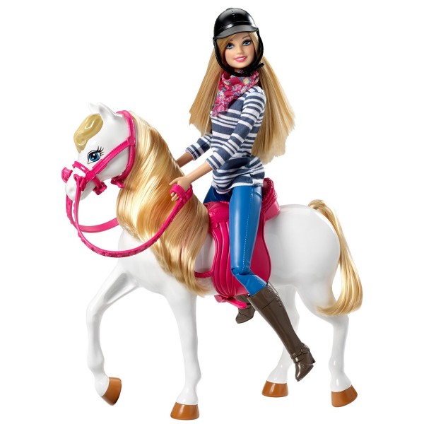 Poupée Barbie et son cheval - Mattel-CFN42