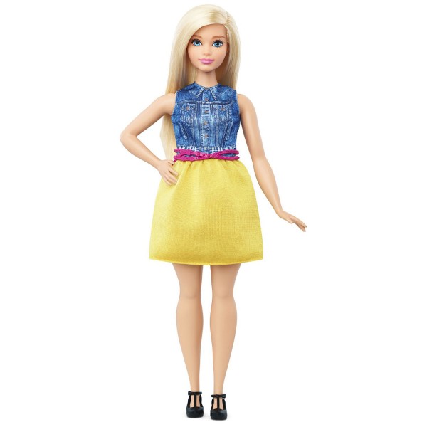 Poupée Barbie Fashionistas : Tenue Chambray chic jupe jaune - Mattel-DGY54-DMF24