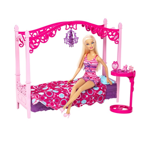 Poupée et mobilier de Barbie : La chambre - Mattel-Y1319-X7941