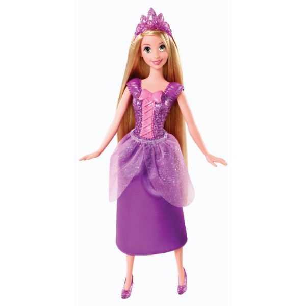 Poupée Princesse Disney paillettes : Raiponce - Mattel-BBM05