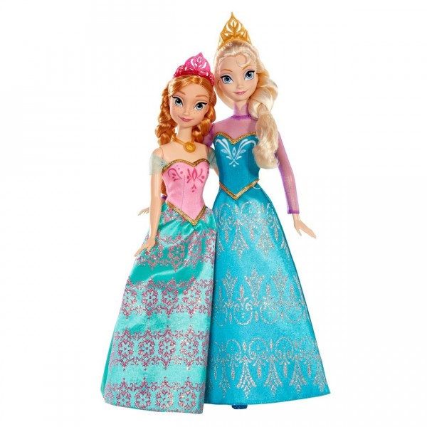 Poupées La Reine des Neiges (Frozen) : Coffret duo Anna et Elsa - Mattel-BDK37