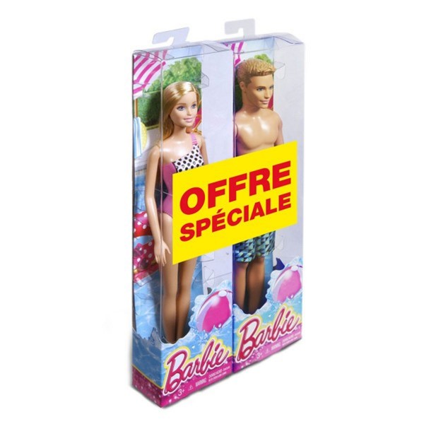 Poupées mannequin Plage : Barbie et Ken - Mattel-DHV36