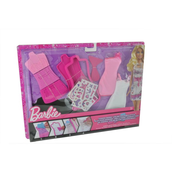 Recharge papier : Couleurs et styles robes rose et blanche - Mattel-BBY95-X7896