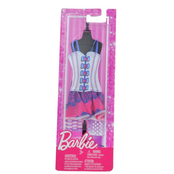 Vêtements pour poupée Barbie Robe fabuleuse : Robe à bretelles avec noeuds - Mattel-N4875-X7845