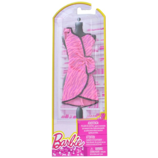 Vêtements pour poupée Barbie Robe fabuleuse : Robe de soirée rose à paillettes - Mattel-N4875-BCN45