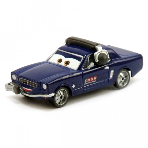 Voiture Cars : Brent Mustangburger avec casque audio - Mattel-W1938-BHP25