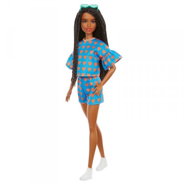 Poupée Barbie Fashionistas : Tenue Coeurs - Mattel-GRB63