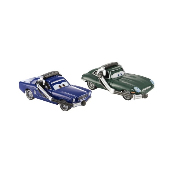 Voitures Cars - Coffret 2 véhicules : Brent Mustangburger et David Hobbscapp - Mattel-Y0506-DHL13