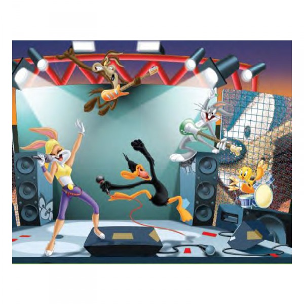 Puzzle 100 pièces : Looney Tunes, Rock'n Roll attitude - MB-39714-39716