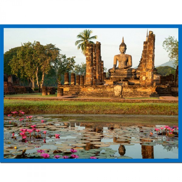 Puzzle 1500 pièces Géo : Temple Mahathat, Thaïlande - MB-A6186-A6191