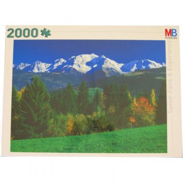 Puzzle 2000 pièces - Les montagnes derrière la verdure - MB-09733