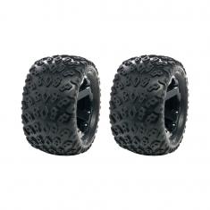 Tyre set pre-mounted "Dirt Crusher 4.0", Black rims 17mm Hex, fits SUMMIT, REVO Medial Pro