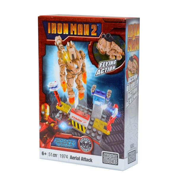 Figurine et accessoires à construire : Iron Man 2 : Attaque aérienne - MegaBrands-01974