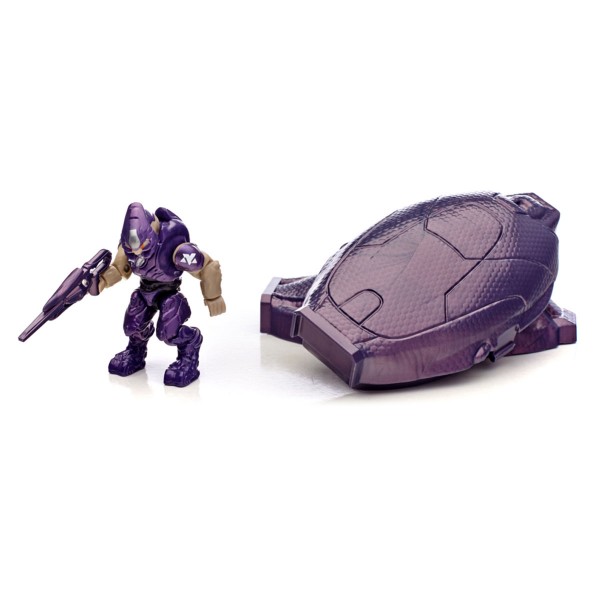 Megabloks Halo : Capsule d'atterrissage avec figurine métallique : Elite Violet - Megabloks-CNC85-97356