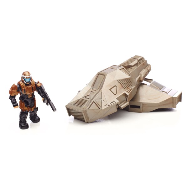 Megabloks Halo : Capsule d'atterrissage avec figurine métallique : ODST cuivre - Megabloks-CNC85-97353