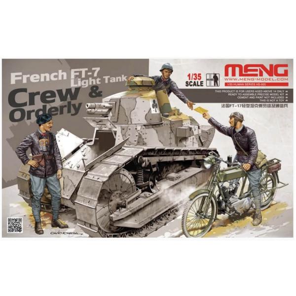 Figurines : Equipage de Char léger français FT-17 - MengModel-HS-005
