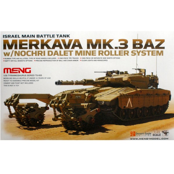 Maquette Char : Char de bataille israélien Merkava Mk.3 BAZ - Meng-TS005