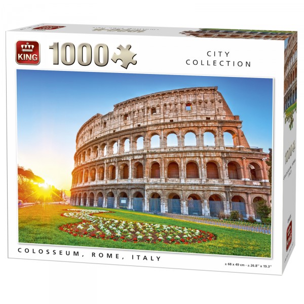 Puzzle 1000 pièces : City collection :  Colisée de Rome - King-57869