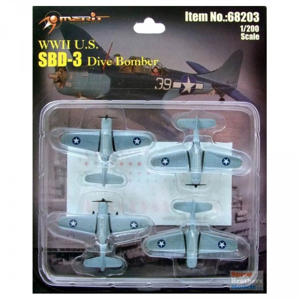 Maquette Avions Militaires : SBD-3 Dauntless - Merit-68203