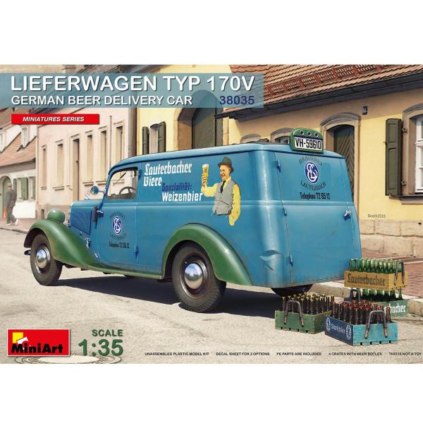 Maquette voiture : Voiture de livraison de bière allemande Lieferwagen Typ 170V - MiniArt-38035