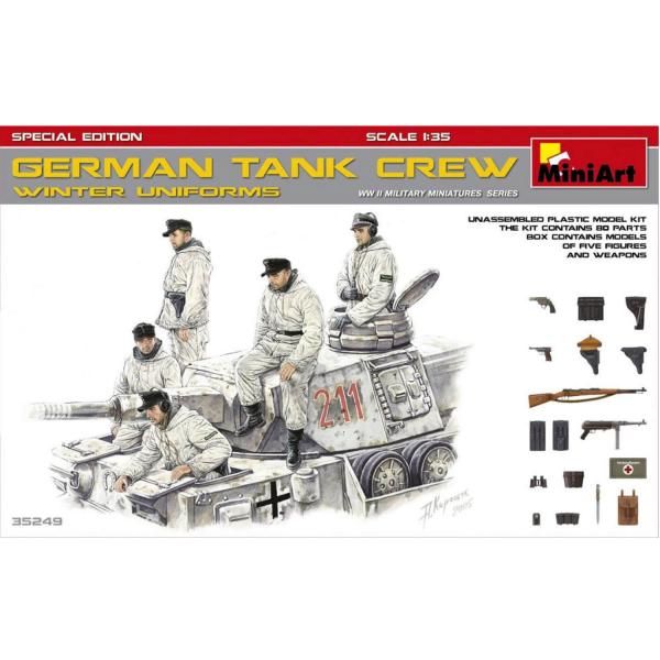 Figurines militaires : Équipage de tank allemand (uniforme hiver) - MiniArt-35249