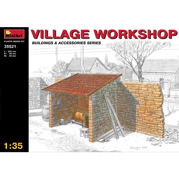 Maquette Ruines de guerre : Atelier de village - MiniArt-35521