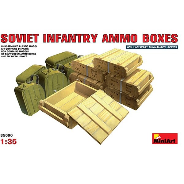 Accessoires militaires : Boites de munitions pour infanterie soviétiques - MiniArt-35090