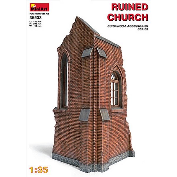 Maquette Ruines de guerre : Eglise - MiniArt-35533