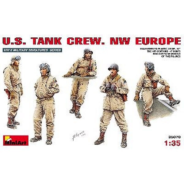 Figurines 2ème Guerre Mondiale : Equipage de blindé US : Europe Nord Ouest 1944-1945 - MiniArt-3570