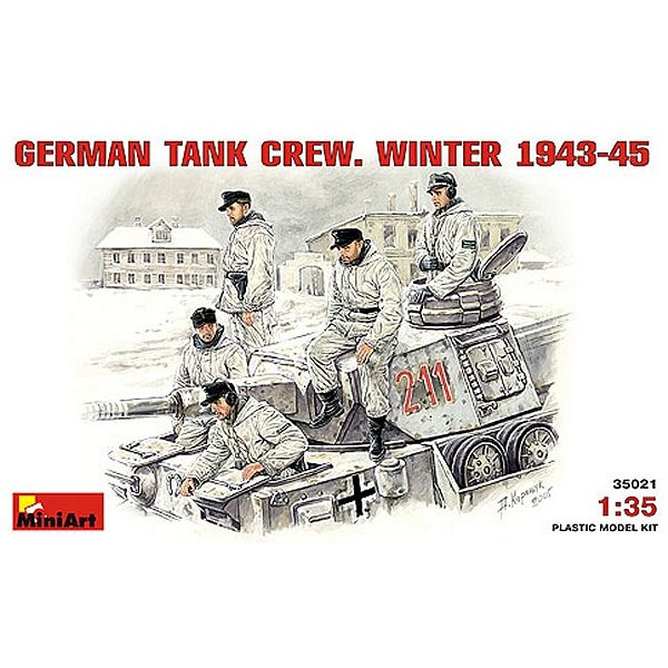Figurines 2ème Guerre Mondiale : Equipage de char allemand en tenue d'hiver 1943-1945 - MiniArt-35021