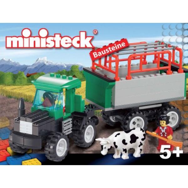 Tracteur avec remorque et vache Briques Ministeck - MSK-34535