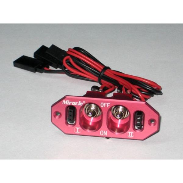 Dual Heavy Duty Switch for gasoline airplane Rouge - MIR-J-001-R