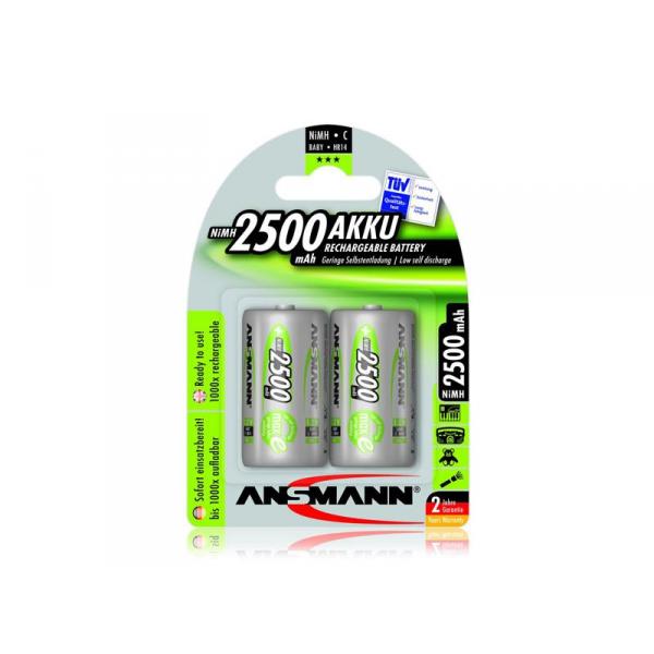 Pack de 2 pile rechargeable Baby C 2500mAh maxE+ Ansmann - MKT-10150