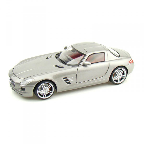 Modèle réduit : Supercar 1/18 : Mercedes-Benz SLS AMG grise - Mondo-50106-Gris